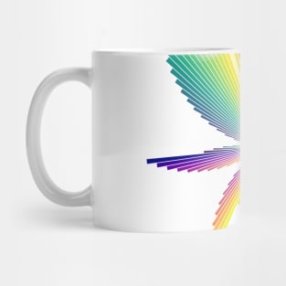 Rainbow Angel Seraphim | Flying Six Wing Bar Chart White Mug